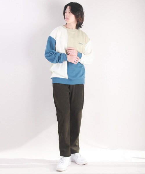 GERRY(ジェリー)の「GERRY 裏毛ワンポイント刺繍 切替 オーバーサイズスウェット(スウェット・メンズ・ベージュ/カーキ・LL/M/L)」の7枚目の写真