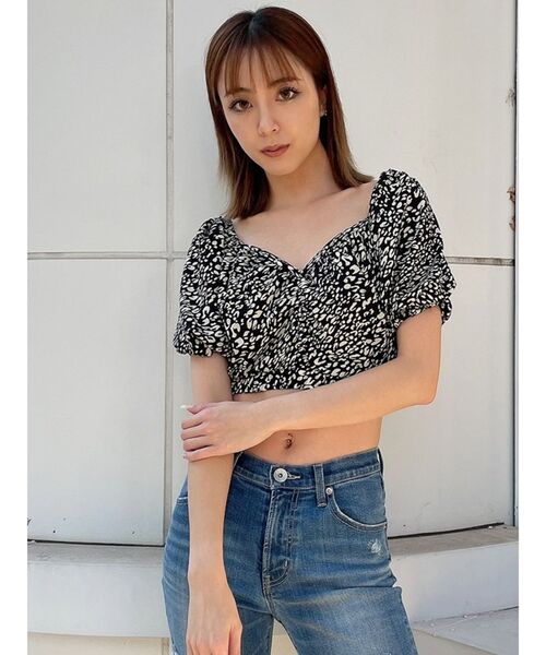 GYDA（ジェイダ）の「レオパードコルセット オフショルブラウス（シャツ/ブラウス・レディース・ブラック/アイボリー・FREE）」の3枚目の写真