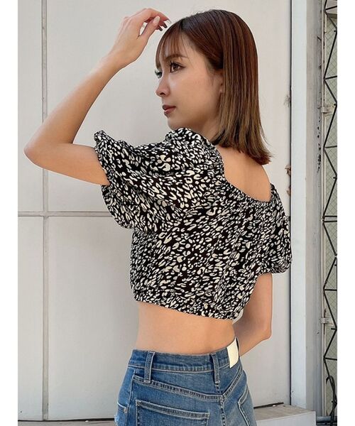 GYDA（ジェイダ）の「レオパードコルセット オフショルブラウス（シャツ/ブラウス・レディース・ブラック/アイボリー・FREE）」の5枚目の写真