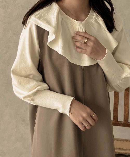 apres jour clair(アプレジュールクレア)の「【apres jour clair】ラッフルニットトップス【ZOZOTOWN限定アイテム】(ニット/セーター・レディース・アイボリー/ベージュ・X-LARGE/フリー)」の13枚目の写真