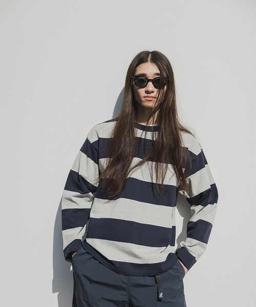 BEAMS（ビームス）の「BEAMS / 3.5インチ ボーダー Tシャツ（Tシャツ/カットソー・メンズ・ブラック/ブラウン/ネイビー・S/M/L/XL）」の5枚目の写真