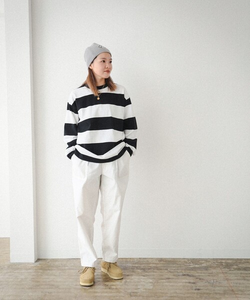 BEAMS（ビームス）の「BEAMS / 3.5インチ ボーダー Tシャツ（Tシャツ/カットソー・メンズ・ブラック/ブラウン/ネイビー・S/M/L/XL）」の6枚目の写真