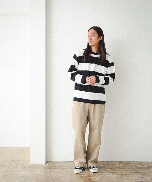 BEAMS（ビームス）の「BEAMS / 3.5インチ ボーダー Tシャツ（Tシャツ/カットソー・メンズ・ブラック/ブラウン/ネイビー・S/M/L/XL）」の8枚目の写真