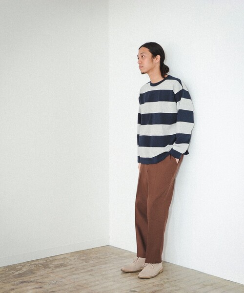 BEAMS（ビームス）の「BEAMS / 3.5インチ ボーダー Tシャツ（Tシャツ/カットソー・メンズ・ブラック/ブラウン/ネイビー・S/M/L/XL）」の12枚目の写真