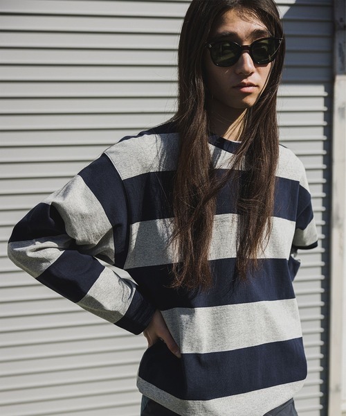 BEAMS（ビームス）の「BEAMS / 3.5インチ ボーダー Tシャツ（Tシャツ/カットソー・メンズ・ブラック/ブラウン/ネイビー・S/M/L/XL）」の3枚目の写真