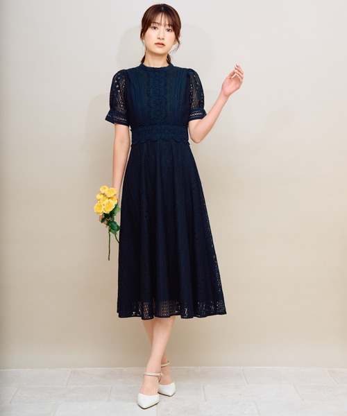 NOELA(ノエラ)の「レースワンピ(ワンピース・レディース・ライトグリーン/サックスブルー/ピンク/ブラック・S/M)」の5枚目の写真