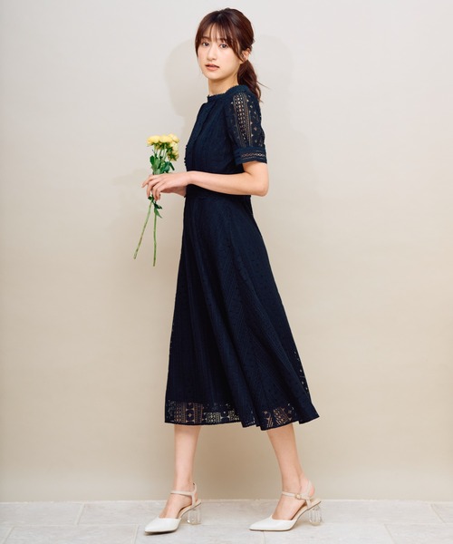 NOELA(ノエラ)の「レースワンピ(ワンピース・レディース・ライトグリーン/サックスブルー/ピンク/ブラック・S/M)」の6枚目の写真