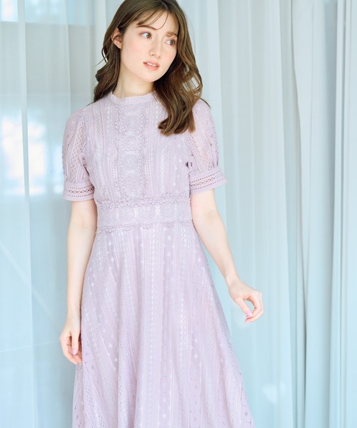 NOELA(ノエラ)の「レースワンピ(ワンピース・レディース・ライトグリーン/サックスブルー/ピンク/ブラック・S/M)」の11枚目の写真