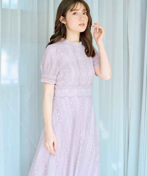 NOELA(ノエラ)の「レースワンピ(ワンピース・レディース・ライトグリーン/サックスブルー/ピンク/ブラック・S/M)」の12枚目の写真