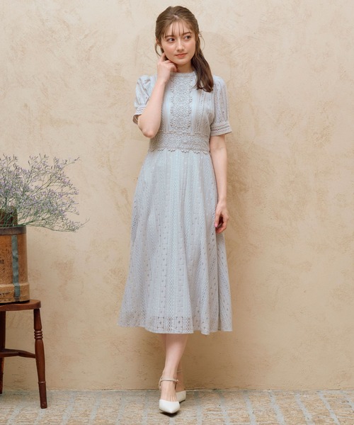 NOELA(ノエラ)の「レースワンピ(ワンピース・レディース・ライトグリーン/サックスブルー/ピンク/ブラック・S/M)」の13枚目の写真