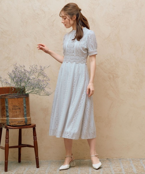 NOELA(ノエラ)の「レースワンピ(ワンピース・レディース・ライトグリーン/サックスブルー/ピンク/ブラック・S/M)」の14枚目の写真