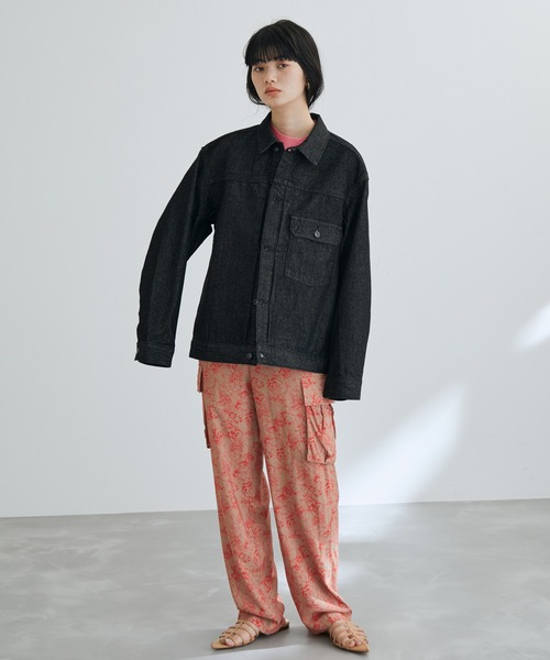 ADAM ET ROPE'（アダムエロペ）の「【コットンUSA】ビックシルエット デニムジャケット/セットアップ対応/ユニセックス（デニムジャケット・メンズ・ネイビー/ブラック系その他・M/L/XL）」の21枚目の写真