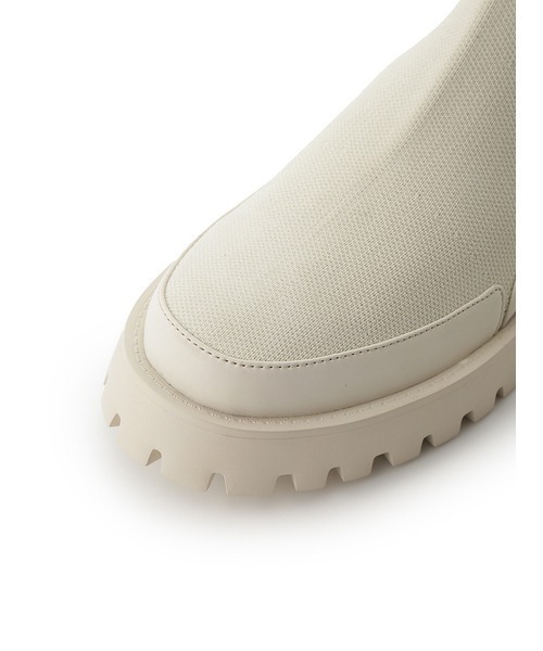 emmi（エミ）の「【emmi atelier】ecoニットブーツ（ブーツ・レディース・アイボリー・22.5cm/23cm/23.5cm/24cm/24.5cm/25cm）」の9枚目の写真