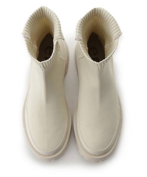 emmi（エミ）の「【emmi atelier】ecoニットブーツ（ブーツ・レディース・アイボリー・22.5cm/23cm/23.5cm/24cm/24.5cm/25cm）」の12枚目の写真
