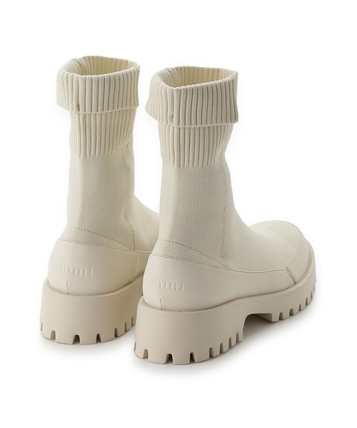 emmi（エミ）の「【emmi atelier】ecoニットブーツ（ブーツ・レディース・アイボリー・22.5cm/23cm/23.5cm/24cm/24.5cm/25cm）」の7枚目の写真