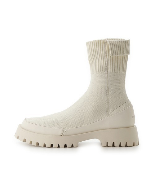 emmi（エミ）の「【emmi atelier】ecoニットブーツ（ブーツ・レディース・アイボリー・22.5cm/23cm/23.5cm/24cm/24.5cm/25cm）」の8枚目の写真