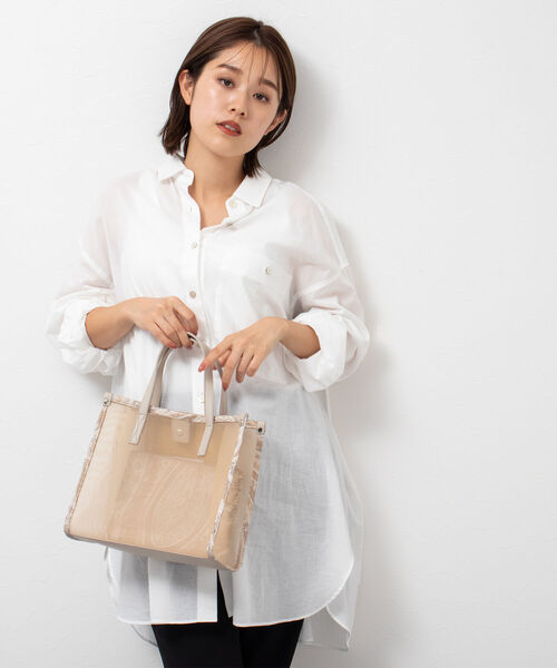 NOLLEY’S（ノーリーズ）の「チュールメッシュパイピングトートバッグ（トートバッグ・レディース・ブラック系その他3/ベージュ系その他3・FREE）」の11枚目の写真