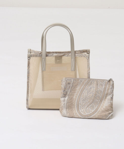 NOLLEY’S（ノーリーズ）の「チュールメッシュパイピングトートバッグ（トートバッグ・レディース・ブラック系その他3/ベージュ系その他3・FREE）」の15枚目の写真