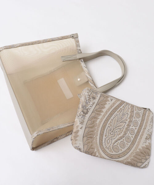 NOLLEY’S（ノーリーズ）の「チュールメッシュパイピングトートバッグ（トートバッグ・レディース・ブラック系その他3/ベージュ系その他3・FREE）」の9枚目の写真