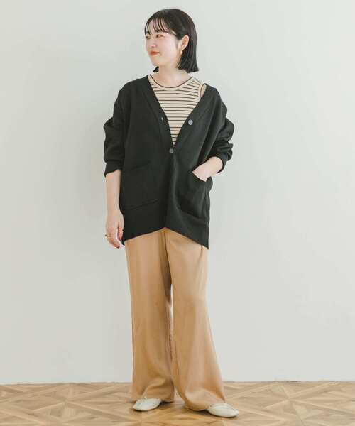 ITEMS URBANRESEARCH(アイテムズ アーバンリサーチ)の「ライトVネックカーディガン(カーディガン/ボレロ・レディース・グレー系その他/モカ/ブラック/グリーン系その他・FREE)」の8枚目の写真