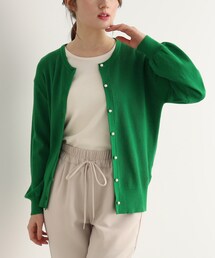 DRESKIP | パ－ル調釦クルーネックニットカーディガン(カーディガン/ボレロ)