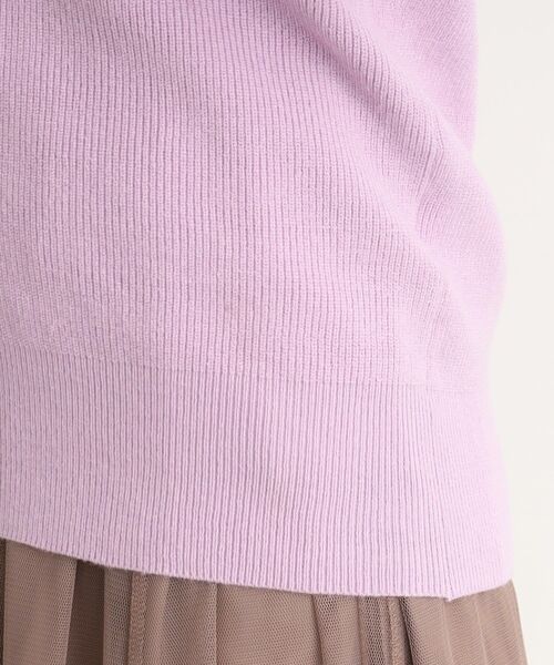 DRESKIP(ドレスキップ)の「◆パ-ル調釦クルーネックニットカーディガン(カーディガン/ボレロ・レディース・ブラック/パープル/グリーン/ナチュラル・02/03/04)」の10枚目の写真