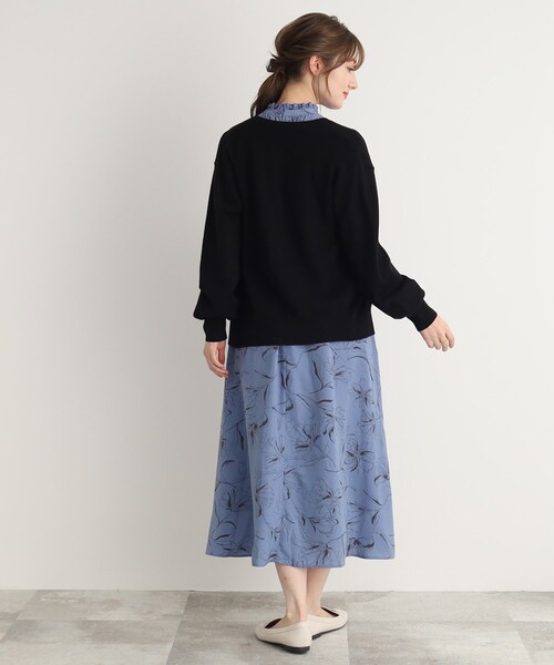 DRESKIP(ドレスキップ)の「◆パ-ル調釦クルーネックニットカーディガン(カーディガン/ボレロ・レディース・ブラック/パープル/グリーン/ナチュラル・02/03/04)」の16枚目の写真