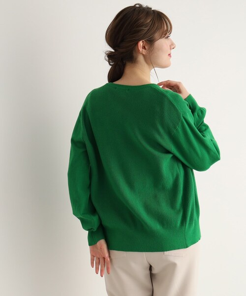 DRESKIP(ドレスキップ)の「◆パ-ル調釦クルーネックニットカーディガン(カーディガン/ボレロ・レディース・ブラック/パープル/グリーン/ナチュラル・02/03/04)」の21枚目の写真