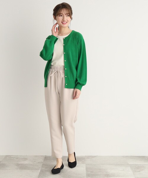 DRESKIP(ドレスキップ)の「◆パ-ル調釦クルーネックニットカーディガン(カーディガン/ボレロ・レディース・ブラック/パープル/グリーン/ナチュラル・02/03/04)」の22枚目の写真