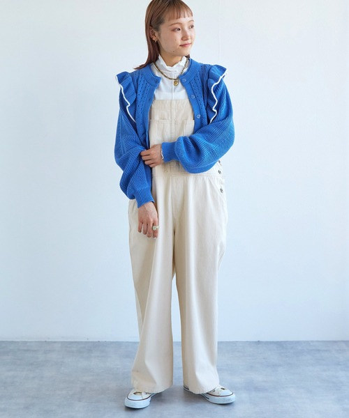 w closet（ダブルクローゼット）の「カラーオーバーオール（サロペット/オーバーオール・レディース・オフホワイト/ピンク・FREE）」の9枚目の写真