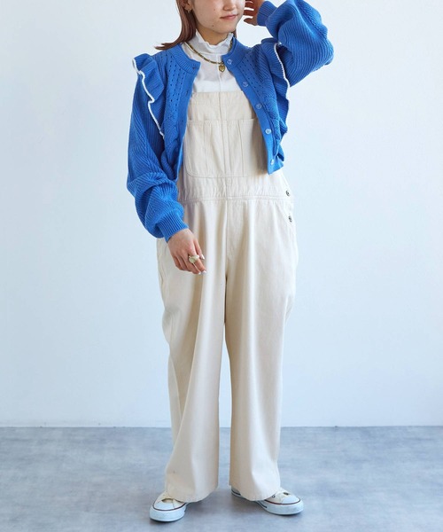 w closet（ダブルクローゼット）の「カラーオーバーオール（サロペット/オーバーオール・レディース・オフホワイト/ピンク・FREE）」の11枚目の写真
