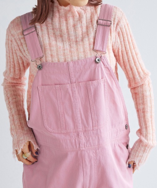 w closet（ダブルクローゼット）の「カラーオーバーオール（サロペット/オーバーオール・レディース・オフホワイト/ピンク・FREE）」の14枚目の写真