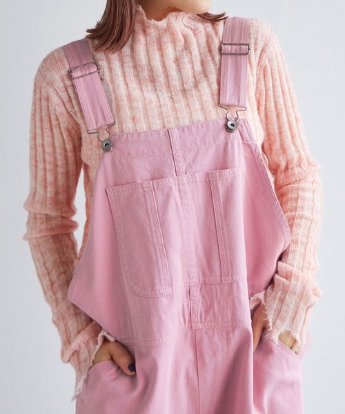 w closet（ダブルクローゼット）の「カラーオーバーオール（サロペット/オーバーオール・レディース・オフホワイト/ピンク・FREE）」の15枚目の写真