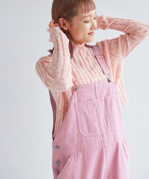w closet（ダブルクローゼット）の「カラーオーバーオール（サロペット/オーバーオール・レディース・オフホワイト/ピンク・FREE）」の17枚目の写真