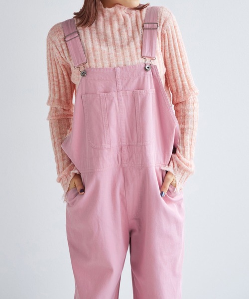w closet（ダブルクローゼット）の「カラーオーバーオール（サロペット/オーバーオール・レディース・オフホワイト/ピンク・FREE）」の20枚目の写真