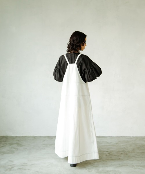 ワンピース papier Apron/white White Apron with Pockets - Alice-in-Wonderland.net shop