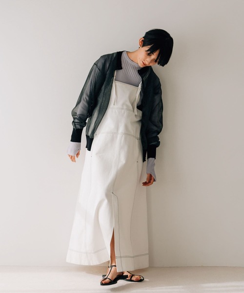 LAATO(ラート)の「APRON CAMI ONE PIECE(ワンピース・レディース・ブルー/ホワイト・FREE)」の17枚目の写真