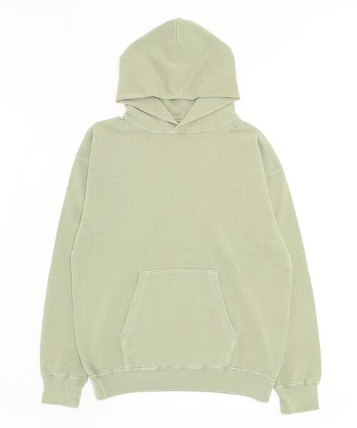 ESTNATION(エストネーション)の「ESTNATION / ガーメントダイUSAコットンフーディー(パーカー・メンズ・チャコールグレー/アイボリー/クリアグリーン・LARGE/MEDIUM)」の11枚目の写真