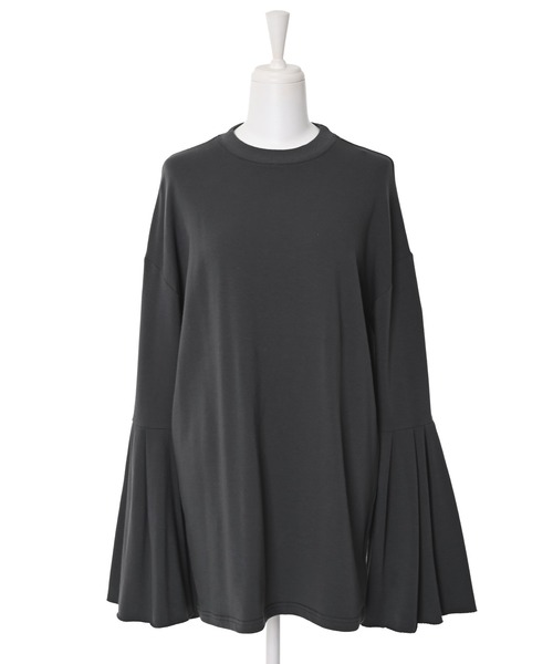 Narcissus（ナルシス）の「【Narcissus】フレアロングTシャツ（Tシャツ/カットソー・レディース・チャコールグレー/グリーン・FREE）」の11枚目の写真