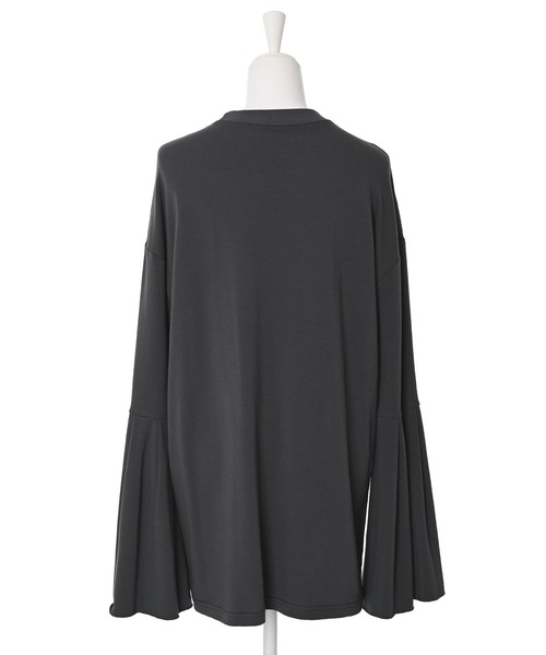 Narcissus（ナルシス）の「【Narcissus】フレアロングTシャツ（Tシャツ/カットソー・レディース・チャコールグレー/グリーン・FREE）」の12枚目の写真