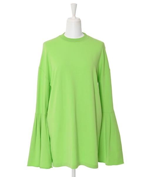 Narcissus（ナルシス）の「【Narcissus】フレアロングTシャツ（Tシャツ/カットソー・レディース・チャコールグレー/グリーン・FREE）」の13枚目の写真