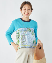 NOLLEY’S | 《手洗い可能》配色リブ8分袖プルオーバーニット(ニット/セーター)