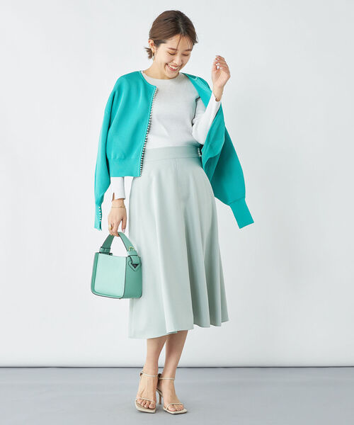 NOLLEY’S（ノーリーズ）の「《手洗い可能》配色リブ8分袖プルオーバーニット（ニット/セーター・レディース・シルバー/ネイビー/ベビーピンク/ブルー/オフホワイト・38）」の13枚目の写真