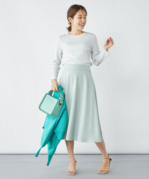 NOLLEY’S（ノーリーズ）の「《手洗い可能》配色リブ8分袖プルオーバーニット（ニット/セーター・レディース・シルバー/ネイビー/ベビーピンク/ブルー/オフホワイト・38）」の19枚目の写真