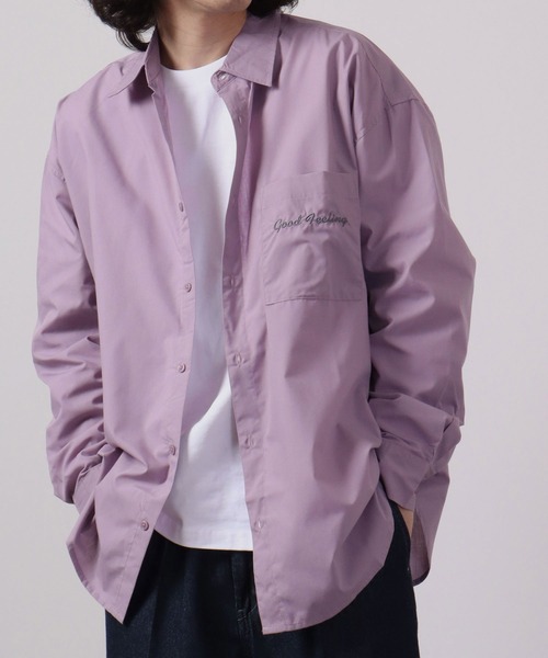 MODISH GAZE(モディシュガゼ)の「MODISH GAZE 長袖 BIGシルエット ブロードシャツ(シャツ/ブラウス・メンズ・ベージュ/ホワイト系その他/ブラック系その他/ホワイト/チャコールグレー/ブラック/パープル・F)」の17枚目の写真