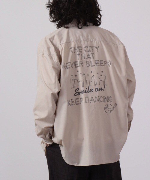 MODISH GAZE(モディシュガゼ)の「MODISH GAZE 長袖 BIGシルエット ブロードシャツ(シャツ/ブラウス・メンズ・ベージュ/ホワイト系その他/ブラック系その他/ホワイト/チャコールグレー/ブラック/パープル・F)」の15枚目の写真