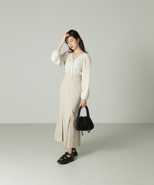 FREE'S MART（フリーズマート）の「◆ニットバッグ（トートバッグ・レディース・ホワイト/ブラック・ﾌﾘ-）」の12枚目の写真