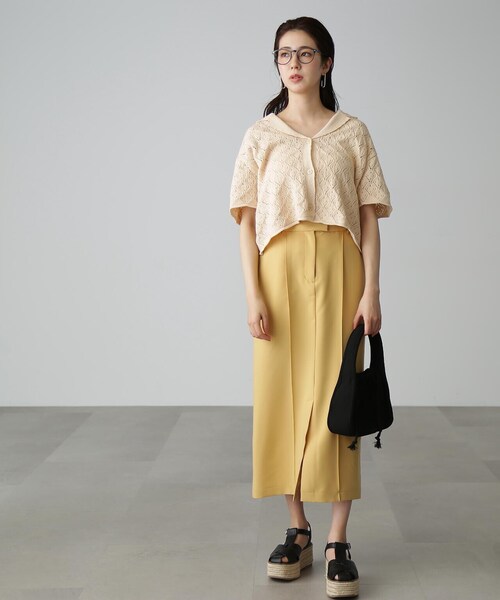 FREE'S MART（フリーズマート）の「◆ニットバッグ（トートバッグ・レディース・ホワイト/ブラック・ﾌﾘ-）」の19枚目の写真