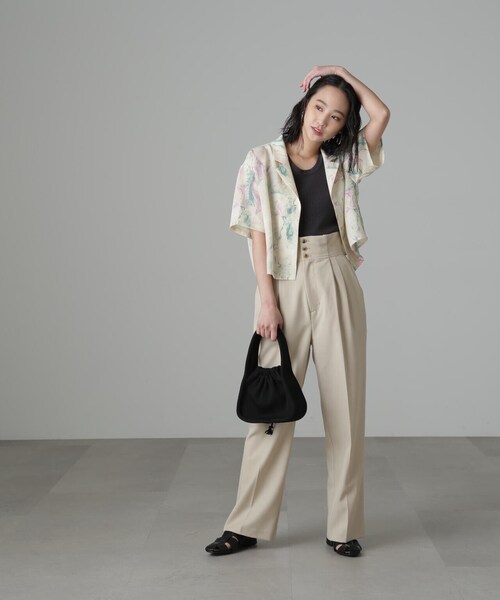 FREE'S MART（フリーズマート）の「◆ニットバッグ（トートバッグ・レディース・ホワイト/ブラック・ﾌﾘ-）」の8枚目の写真