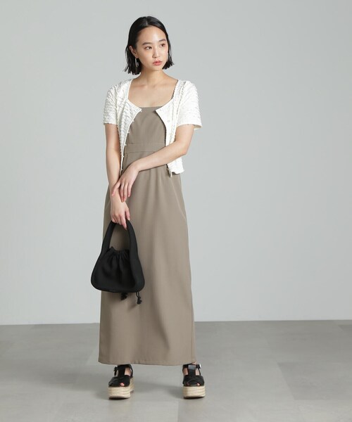 FREE'S MART（フリーズマート）の「◆ニットバッグ（トートバッグ・レディース・ホワイト/ブラック・ﾌﾘ-）」の13枚目の写真